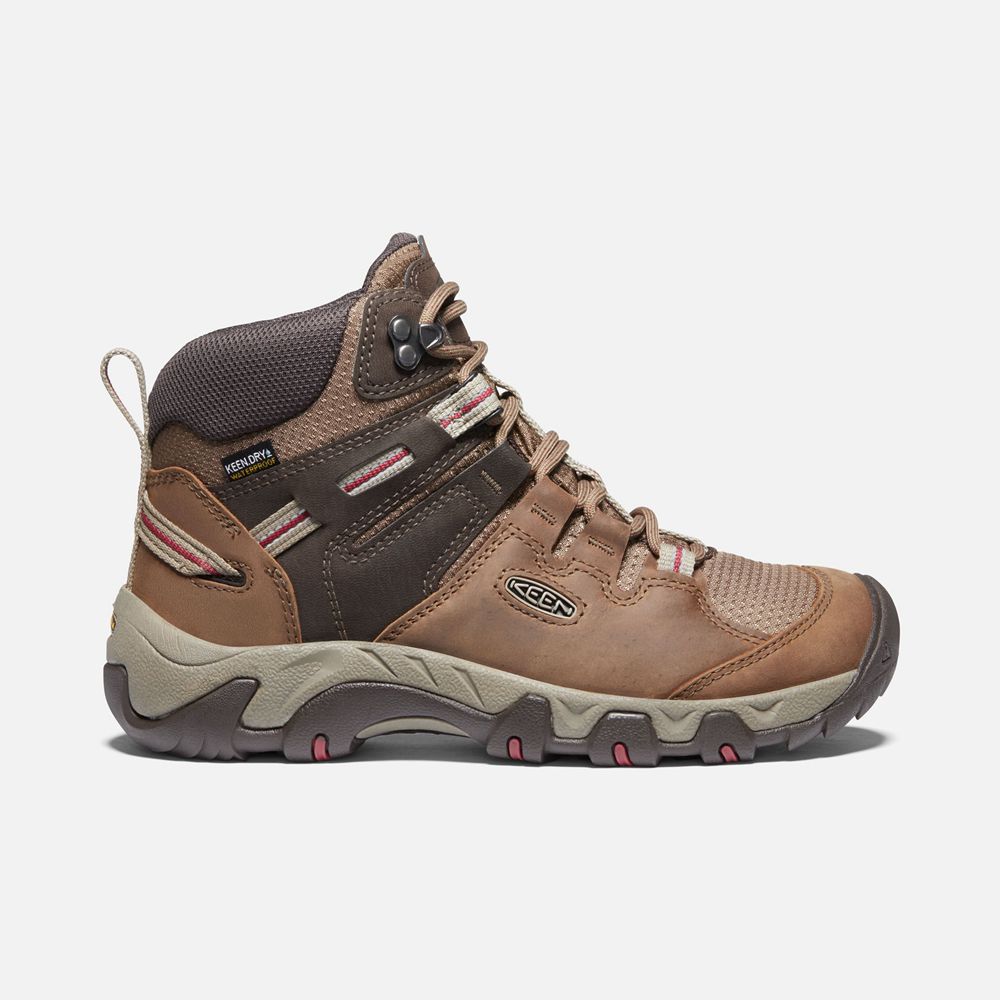 Bottes de Randonnée Keen Femme Marron | Steens Cuir Waterproof | SREPI-2153